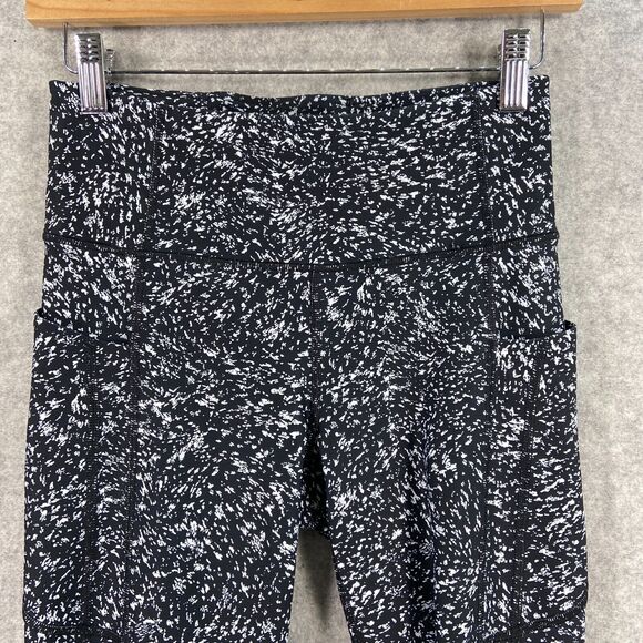 Athleta Ultimate Stash Pocket 7/8 Tight Storm Texture Black Womens Small Tall - Picture 5 of 13